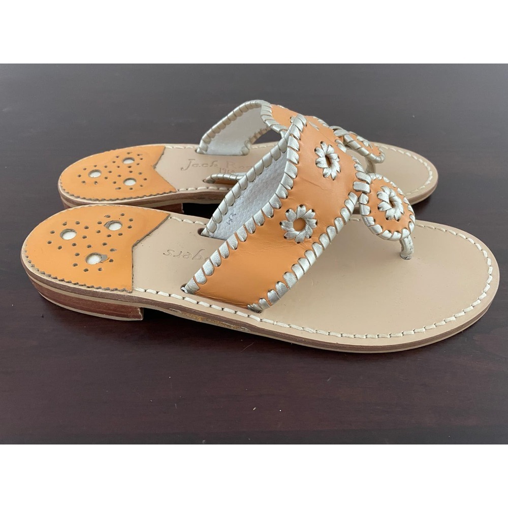 EUC Jack Rogers Leather Sandals - W US8 - Tangerine